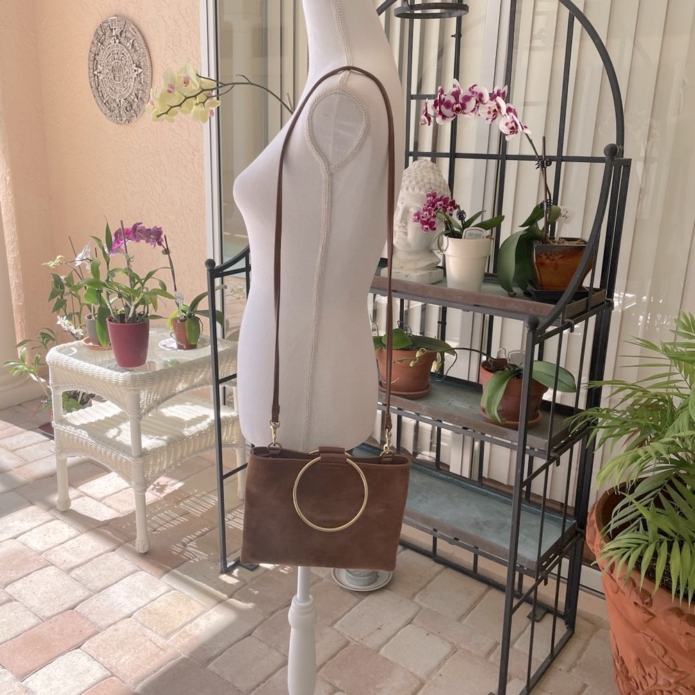 Tan Suede/Leather Thacker Crossbody